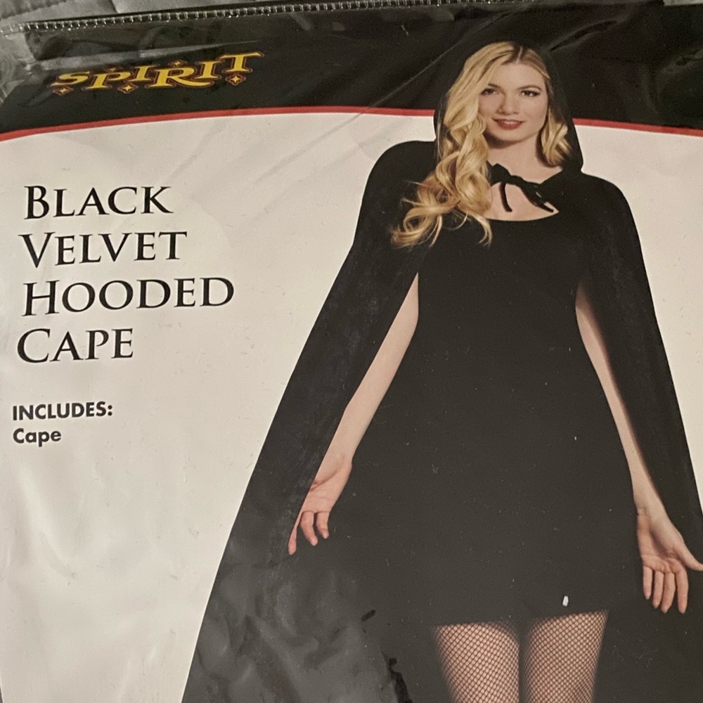 Black velvet cloak